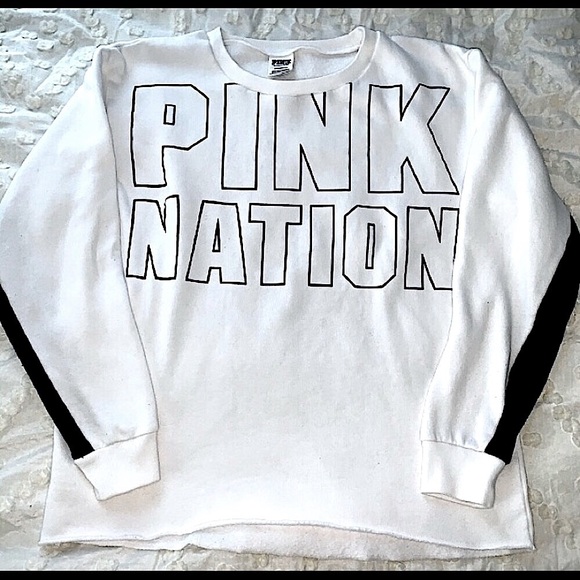 PINK Victoria's Secret Tops - 🆕🔥PINK BY VS SUPER CUTE&STYLISH COLORBLOCK LOVE PINK BLACK&CRISP WHITE COLORS